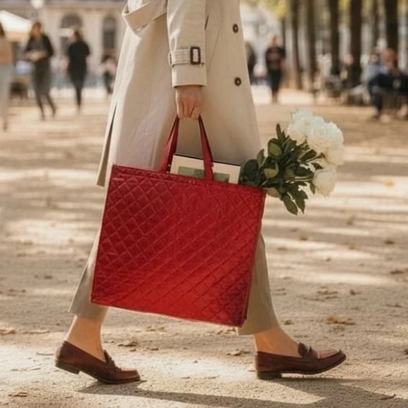 Marshall’s Metallic Red Reusable Shopping Bag - Picture 10 of 12